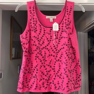 Ladies Punk Beaded Tank XL NWOT